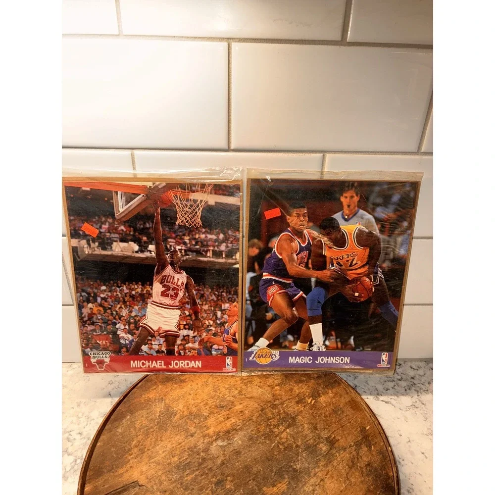 MJ Magic Johnson 1990-91 NBA Hoops Cards